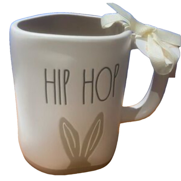 Rae Dunn White Ceramic Mug with Bunny Ears Design - Picture 1 of 3